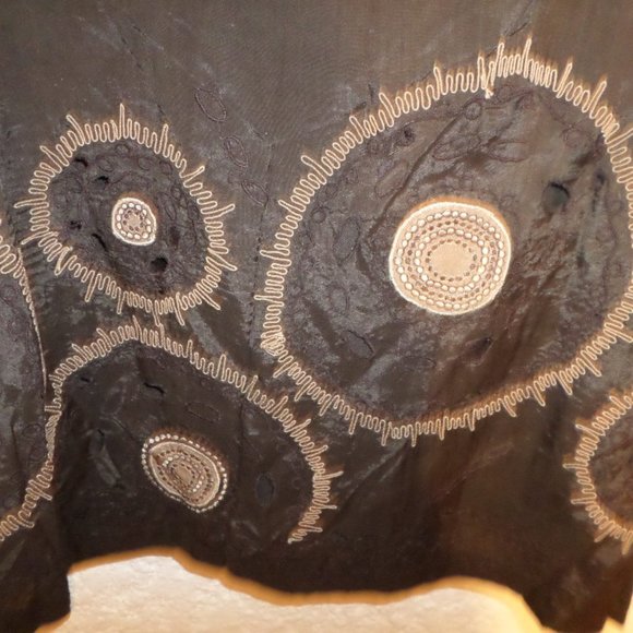 Chico's Silky Rayon Embroidered Skirt Chico's 2 ML - Picture 2 of 2